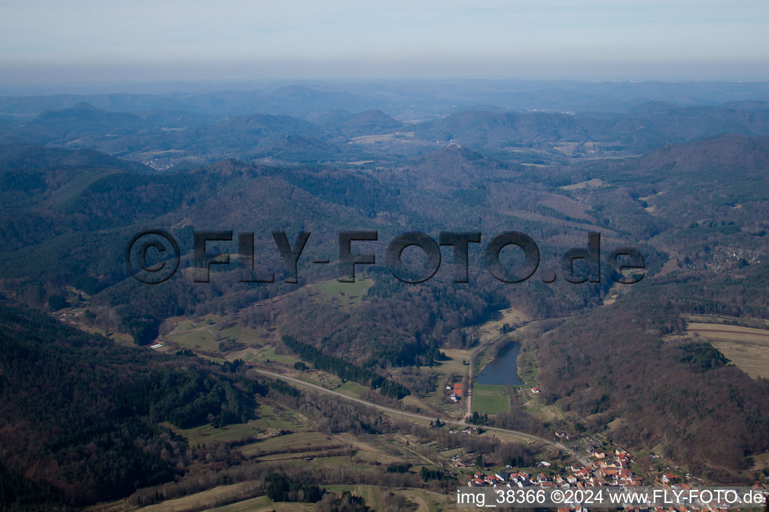 Silz in the state Rhineland-Palatinate, Germany from the drone perspective