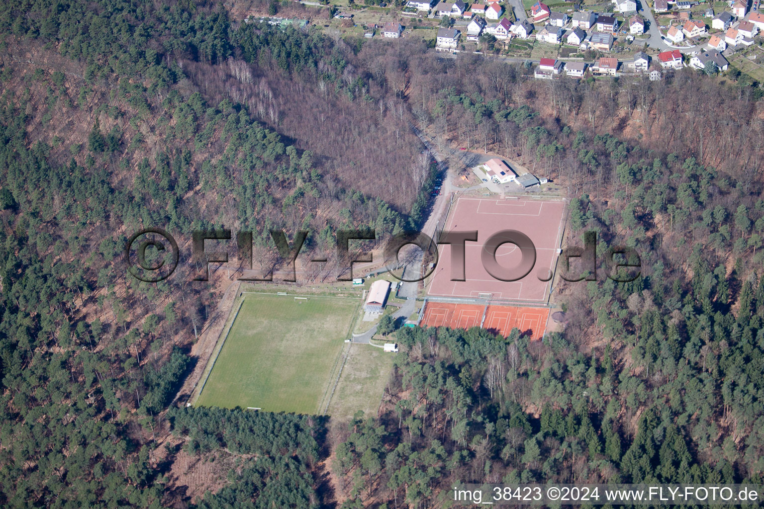 Lemberg in the state Rhineland-Palatinate, Germany from above