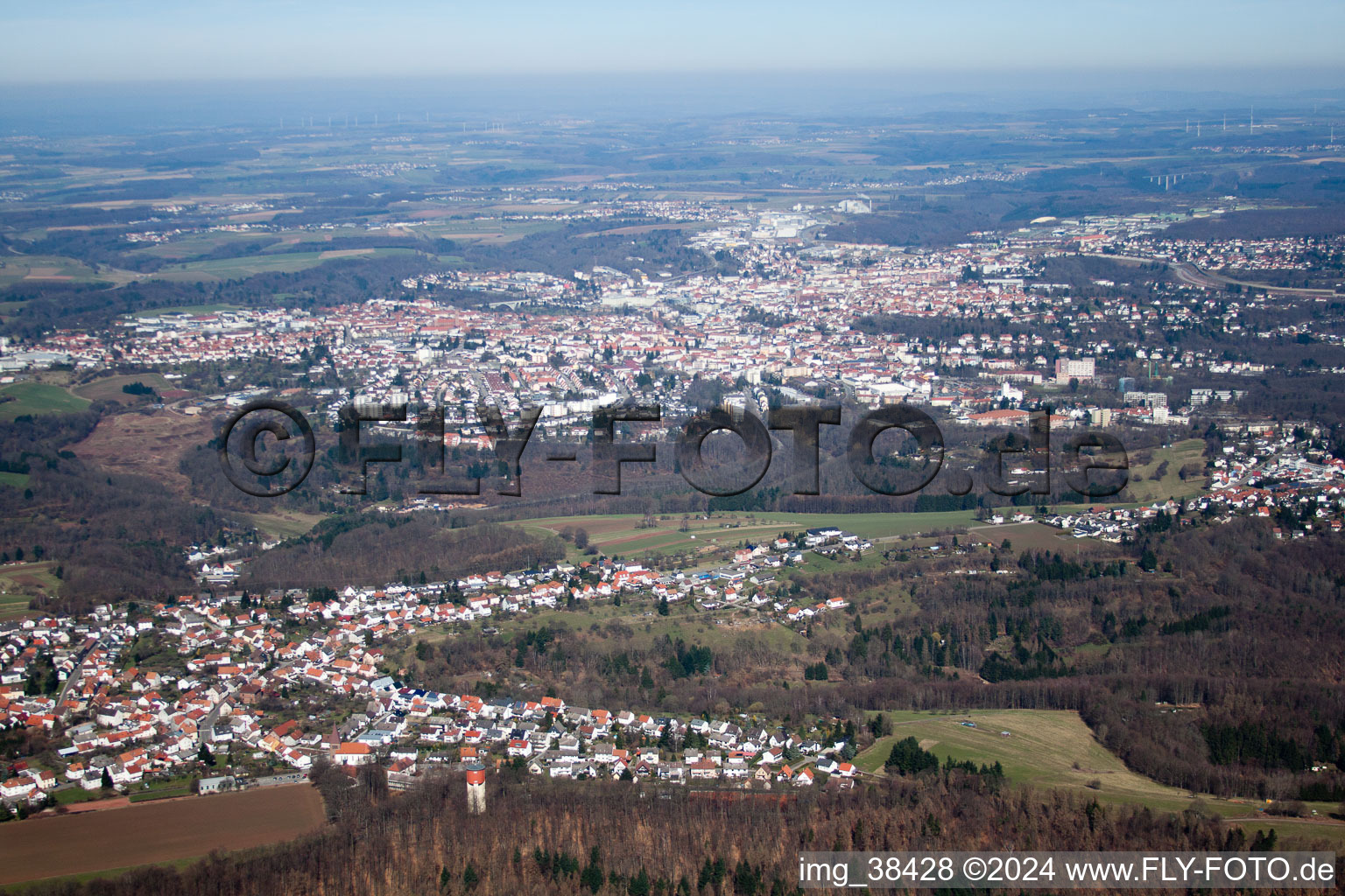 Aerial photograpy of Ludwigsthal in the state Rhineland-Palatinate, Germany