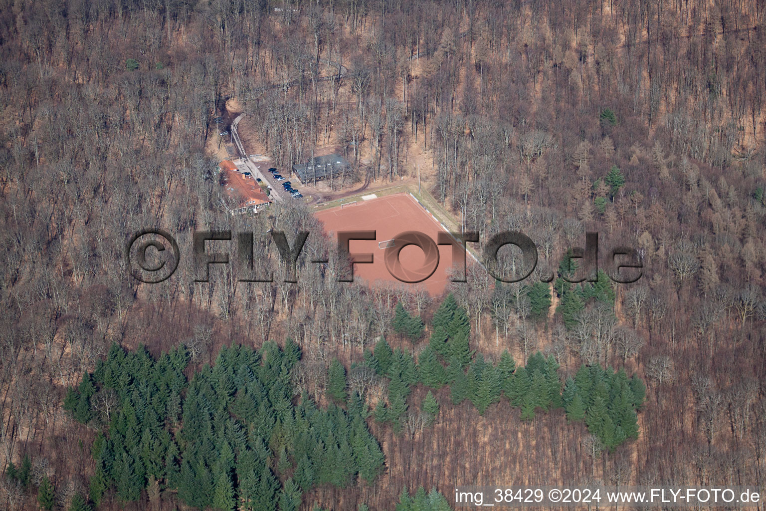 Oblique view of Ludwigsthal in the state Rhineland-Palatinate, Germany