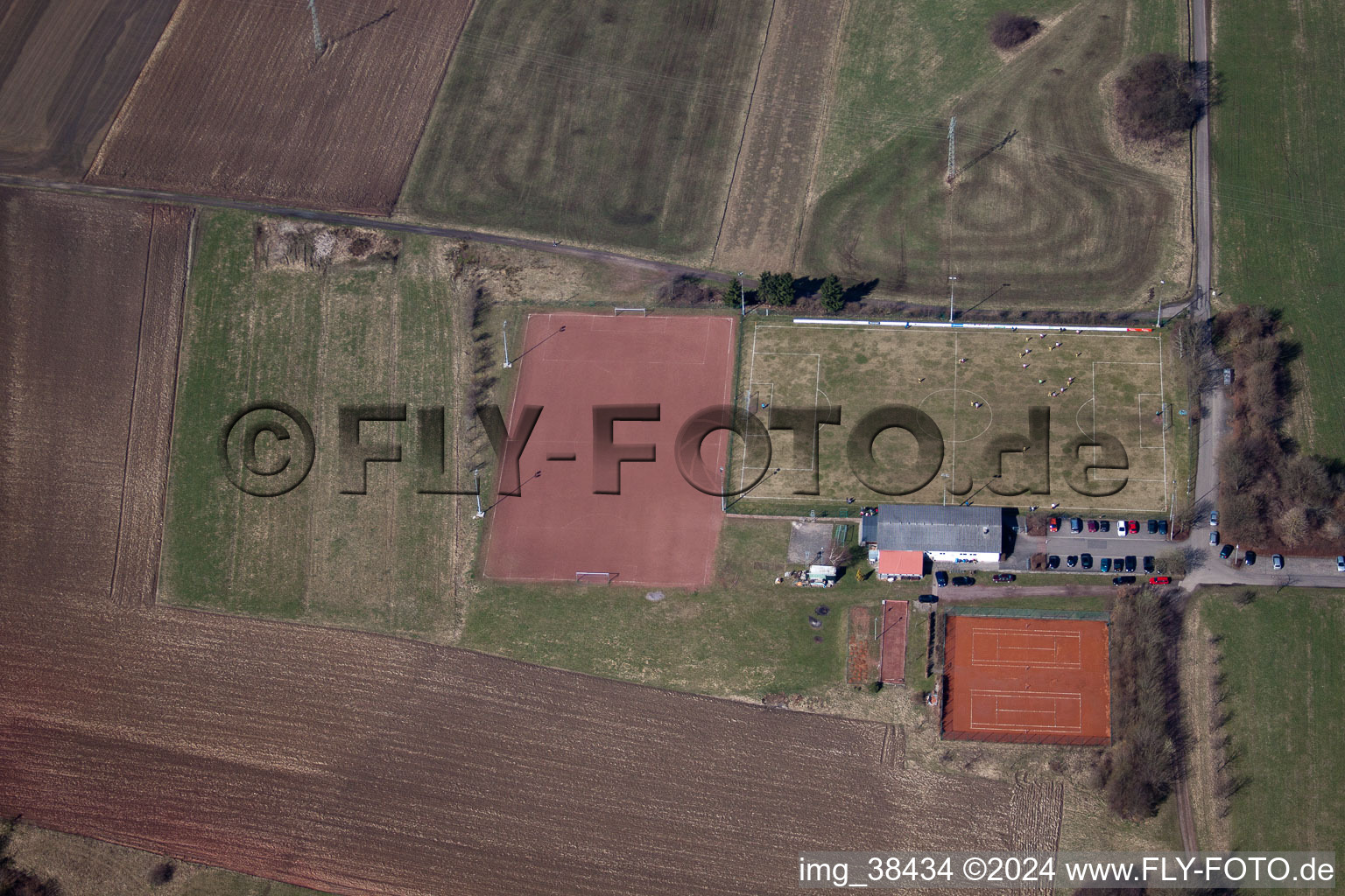 Obersimten in the state Rhineland-Palatinate, Germany from above