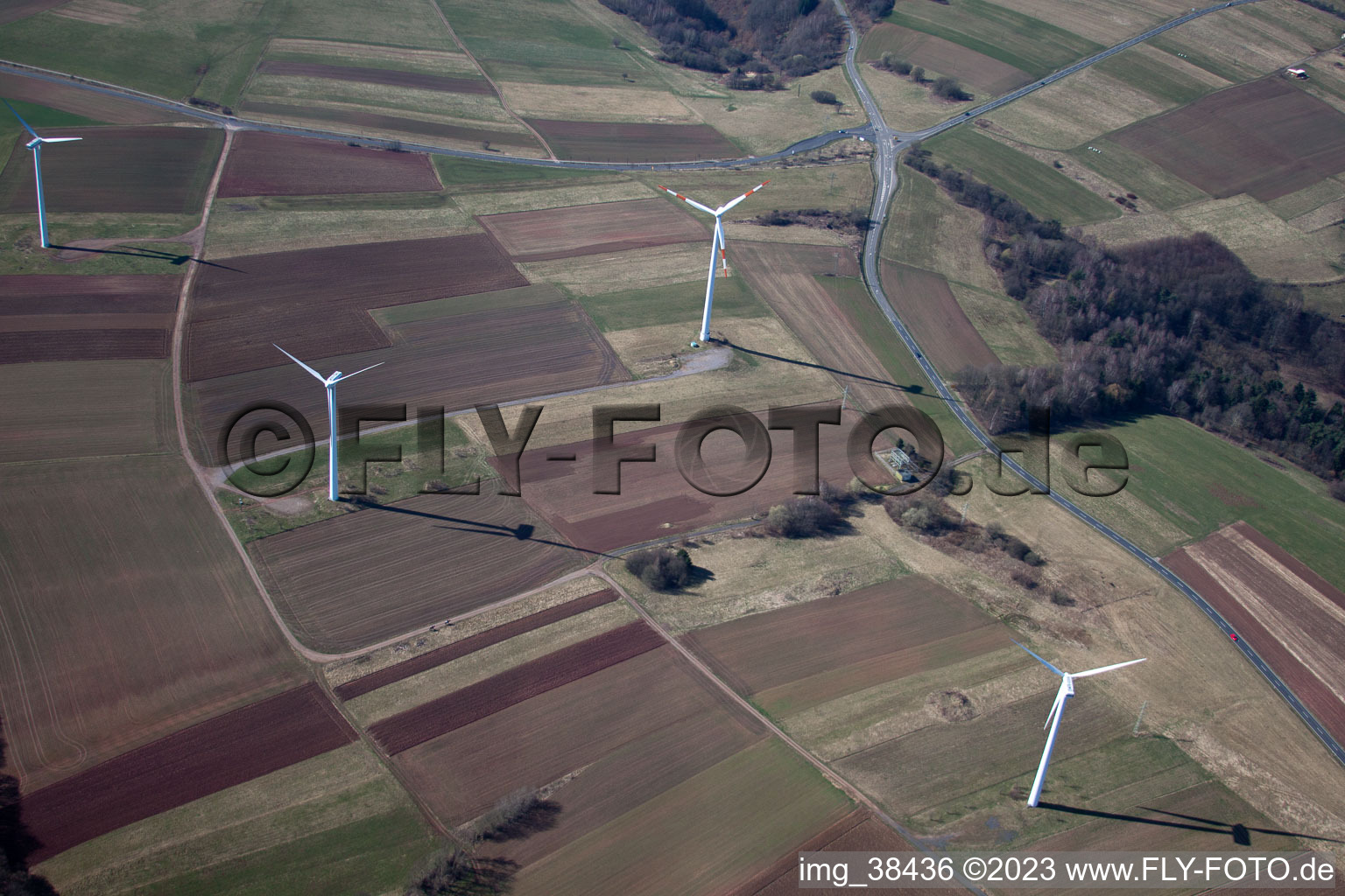 Obersimten in the state Rhineland-Palatinate, Germany from above