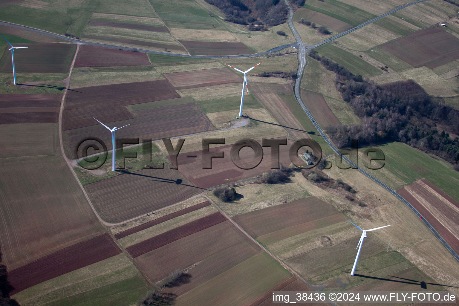 Obersimten in the state Rhineland-Palatinate, Germany out of the air