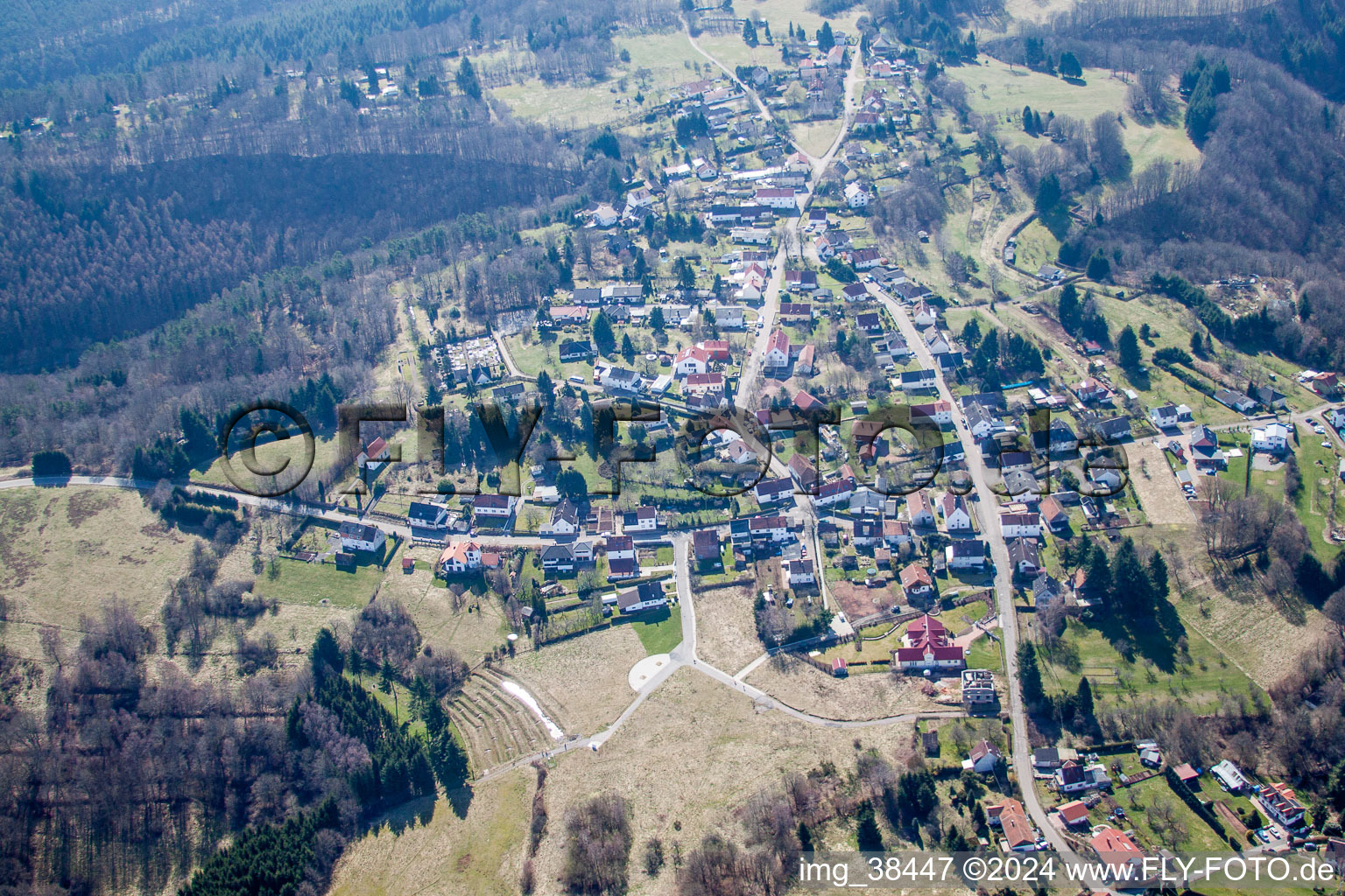 Oblique view of Hilst in the state Rhineland-Palatinate, Germany