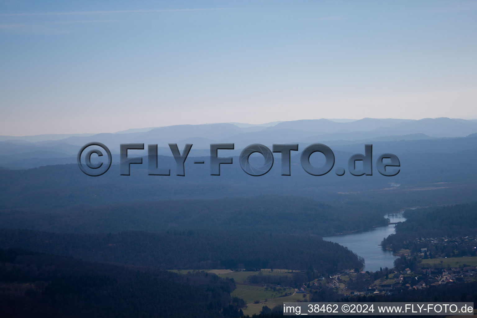 Aerial photograpy of Haspelschiedt in the state Moselle, France