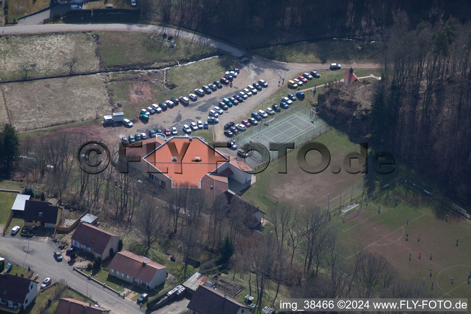 Schorbach in the state Moselle, France from above