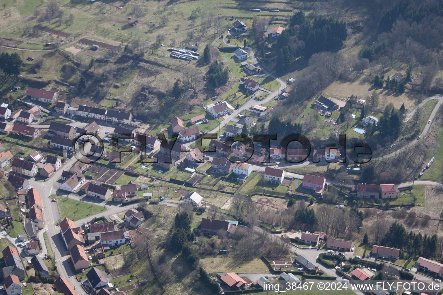 Schorbach in the state Moselle, France out of the air