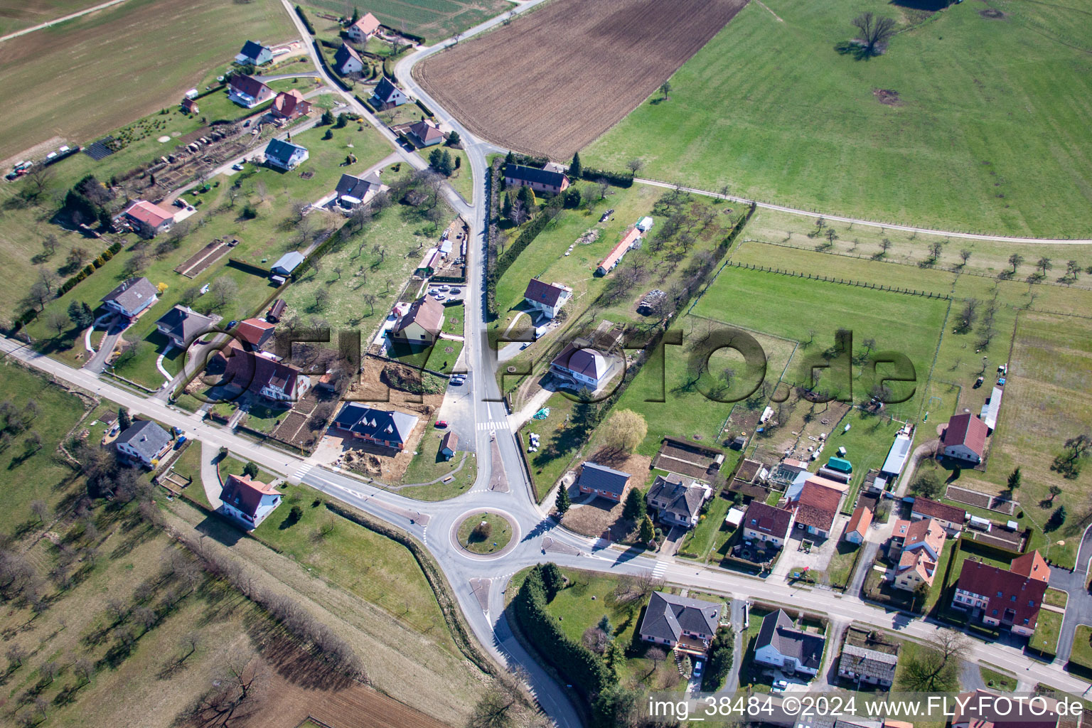 Butten in the state Bas-Rhin, France from above