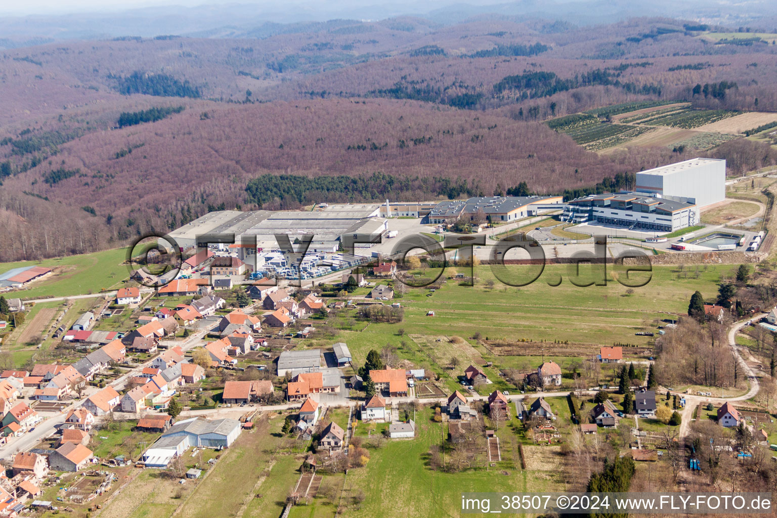 Industrial estate and company settlement with The Grands Chais de France in Petersbach in Grand Est, France