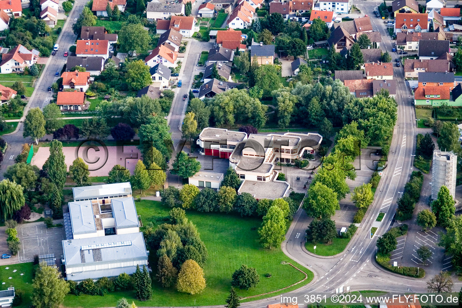 Steinmauern in the state Baden-Wuerttemberg, Germany viewn from the air