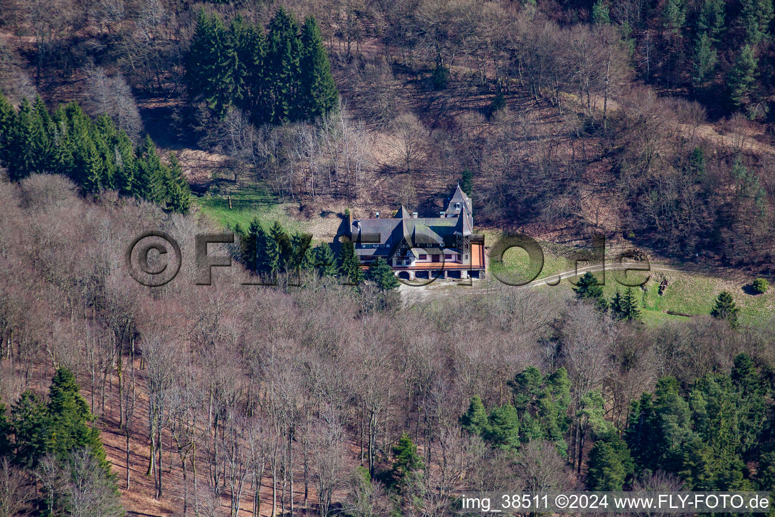 Aerial photograpy of Lohr in the state Bas-Rhin, France