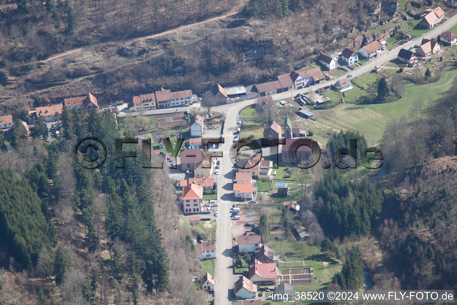 Aerial photograpy of Graufthal in Eschbourg in the state Bas-Rhin, France