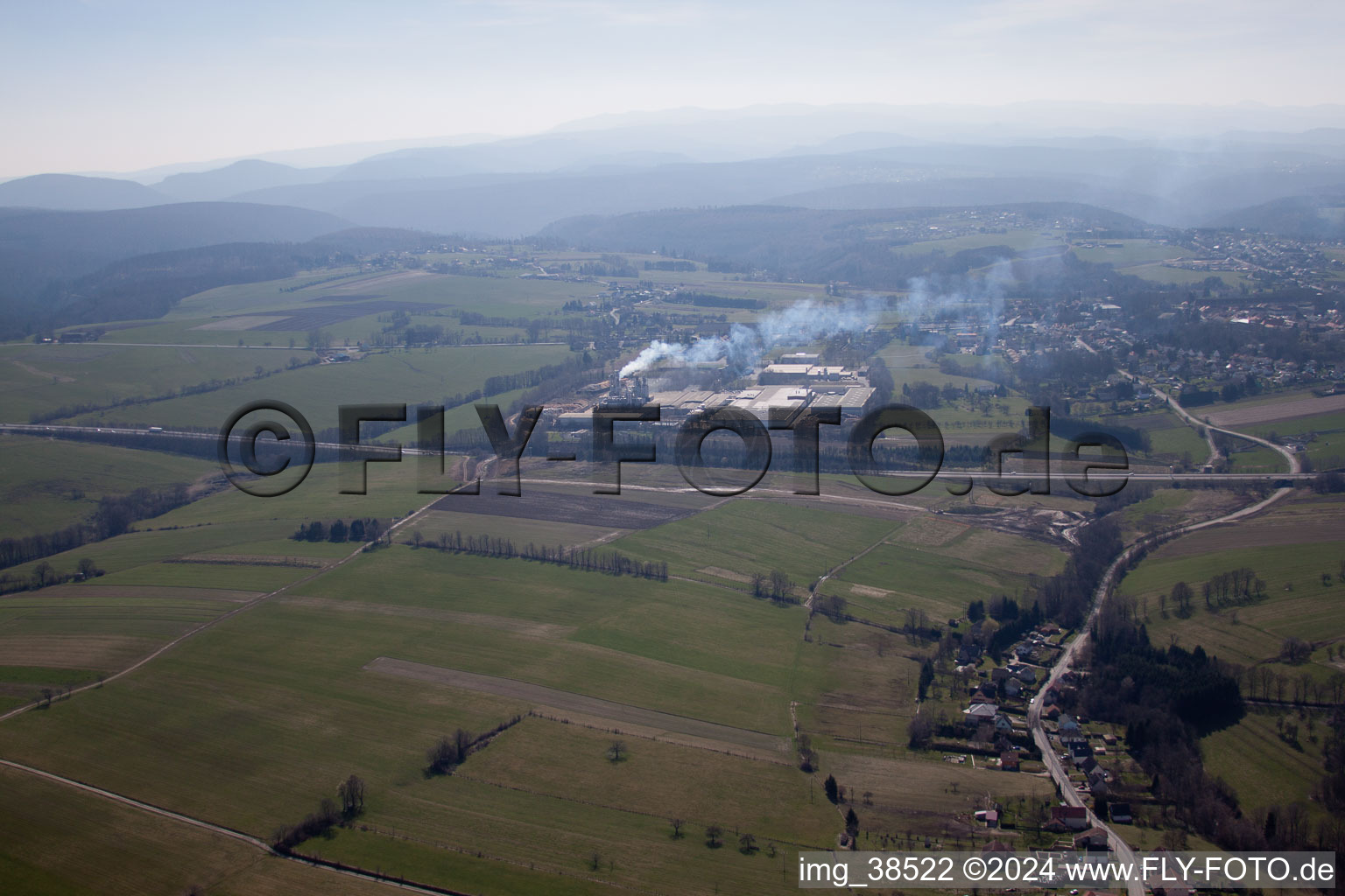 Phalsbourg in the state Moselle, France from above