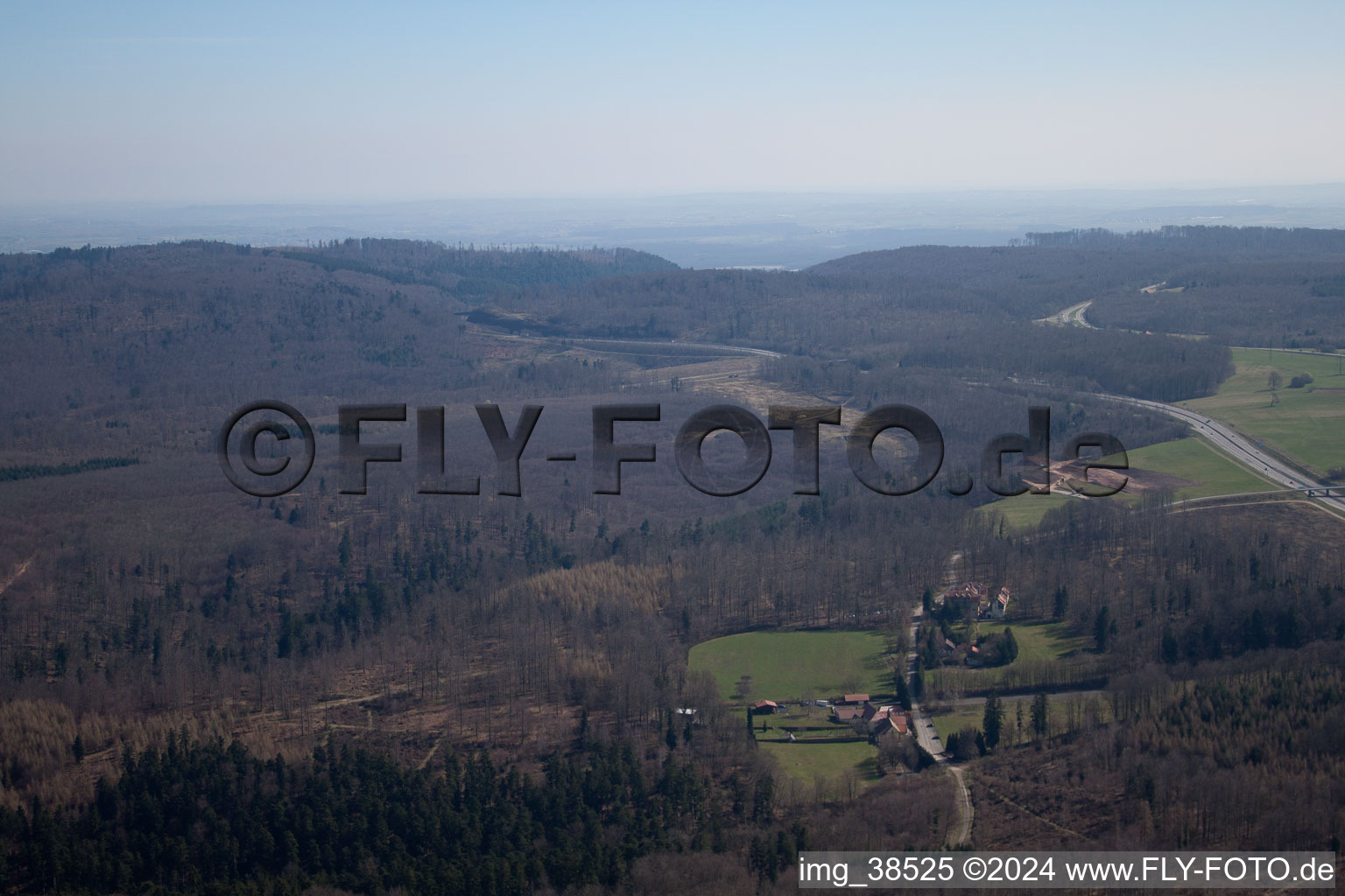 Phalsbourg in the state Moselle, France seen from above