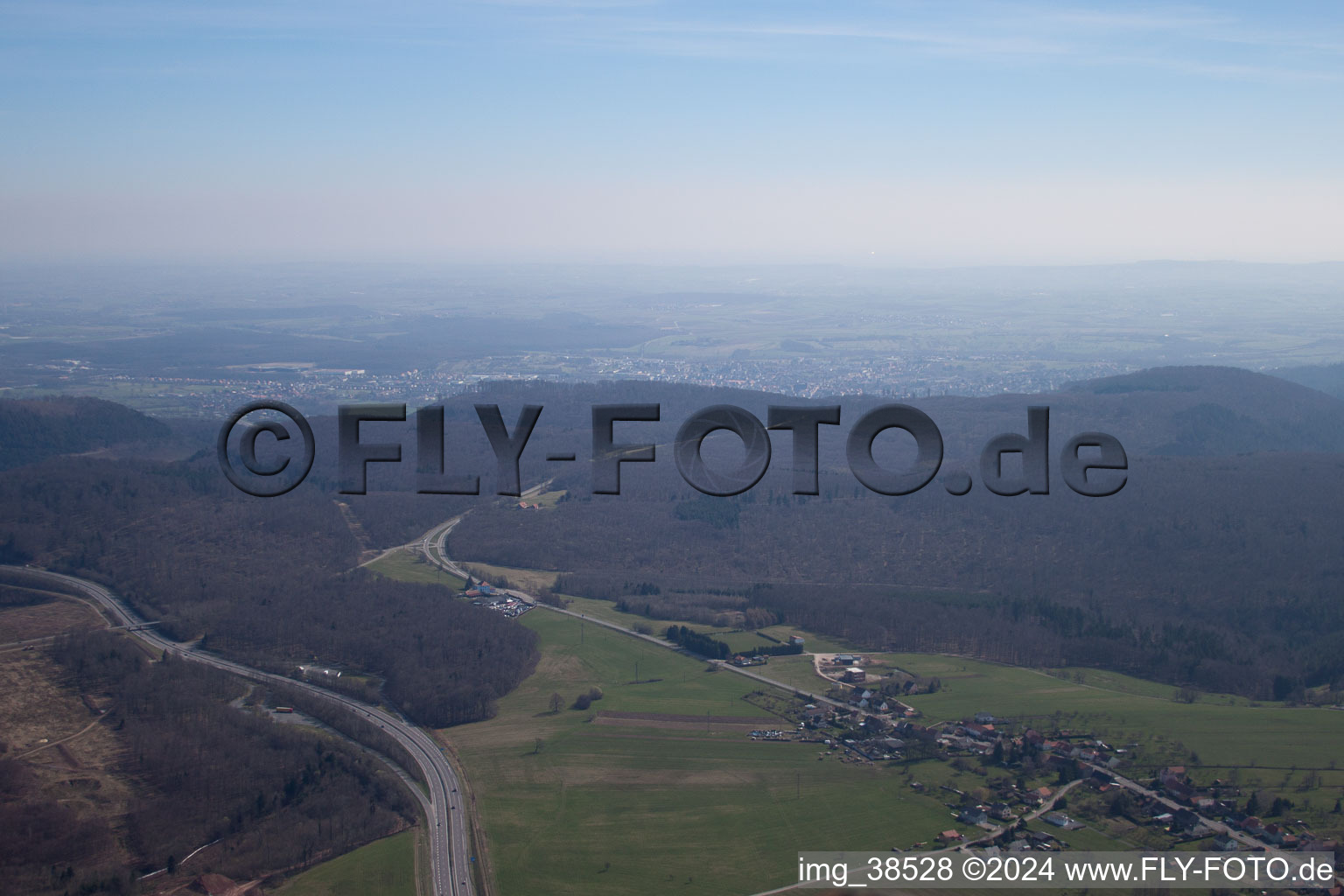 Bird's eye view of Phalsbourg in the state Moselle, France