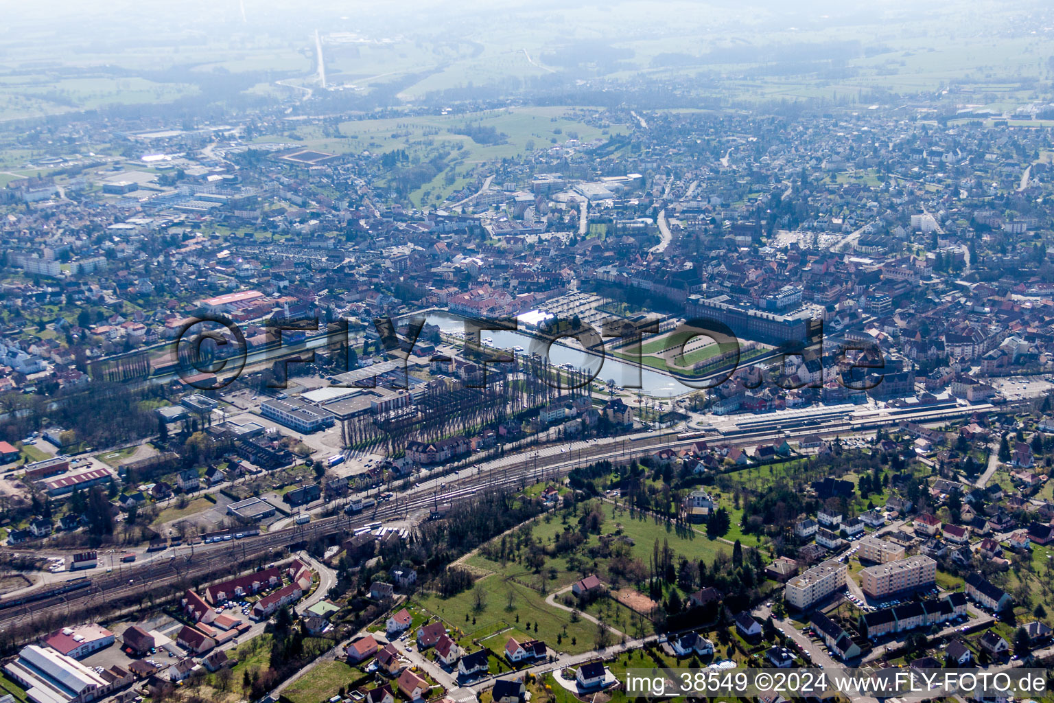 Town View of the streets and houses of the residential areas in Saverne in Grand Est, France