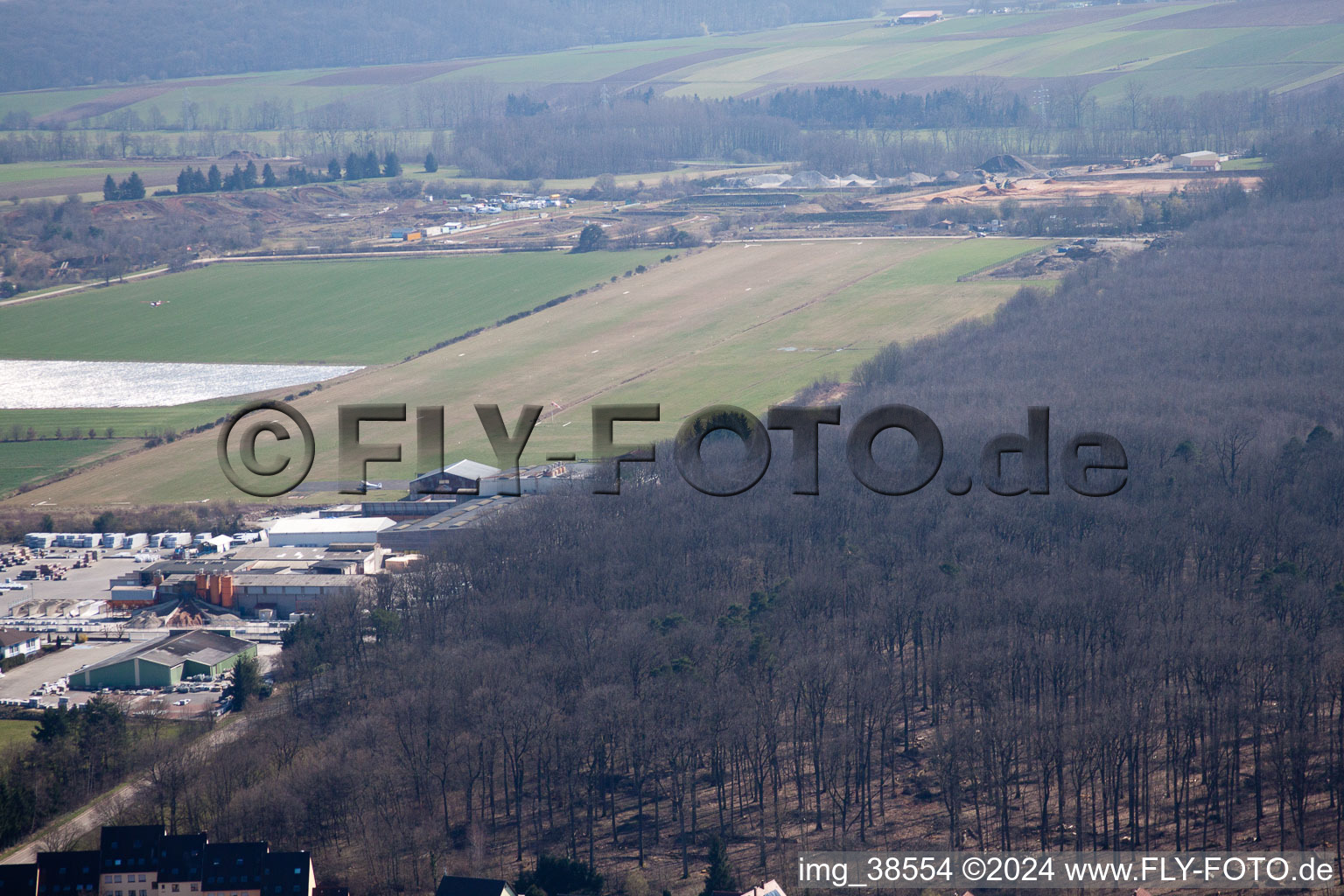 Airport in Steinbourg in the state Bas-Rhin, France