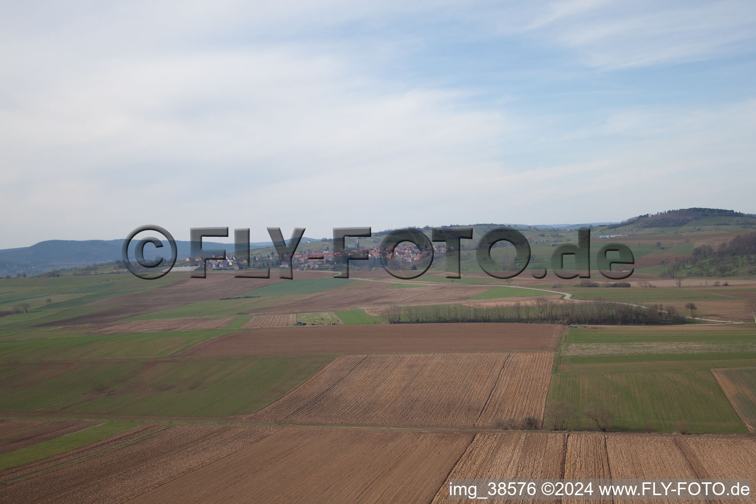 Aerial photograpy of Printzheim in the state Bas-Rhin, France