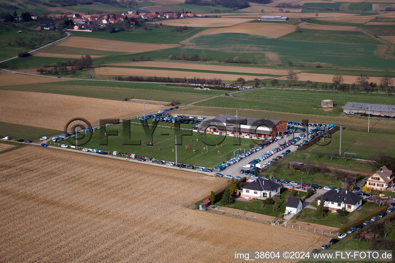 Sports field in Ringendorf in the state Bas-Rhin, France