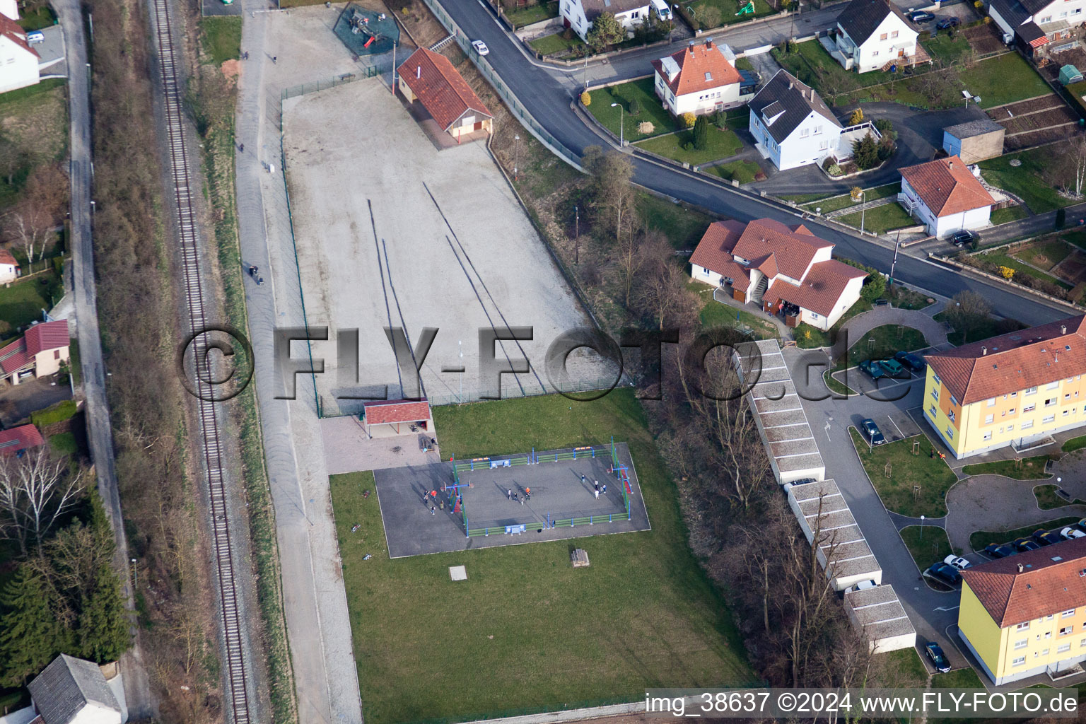 Pfaffenhoffen in the state Bas-Rhin, France out of the air