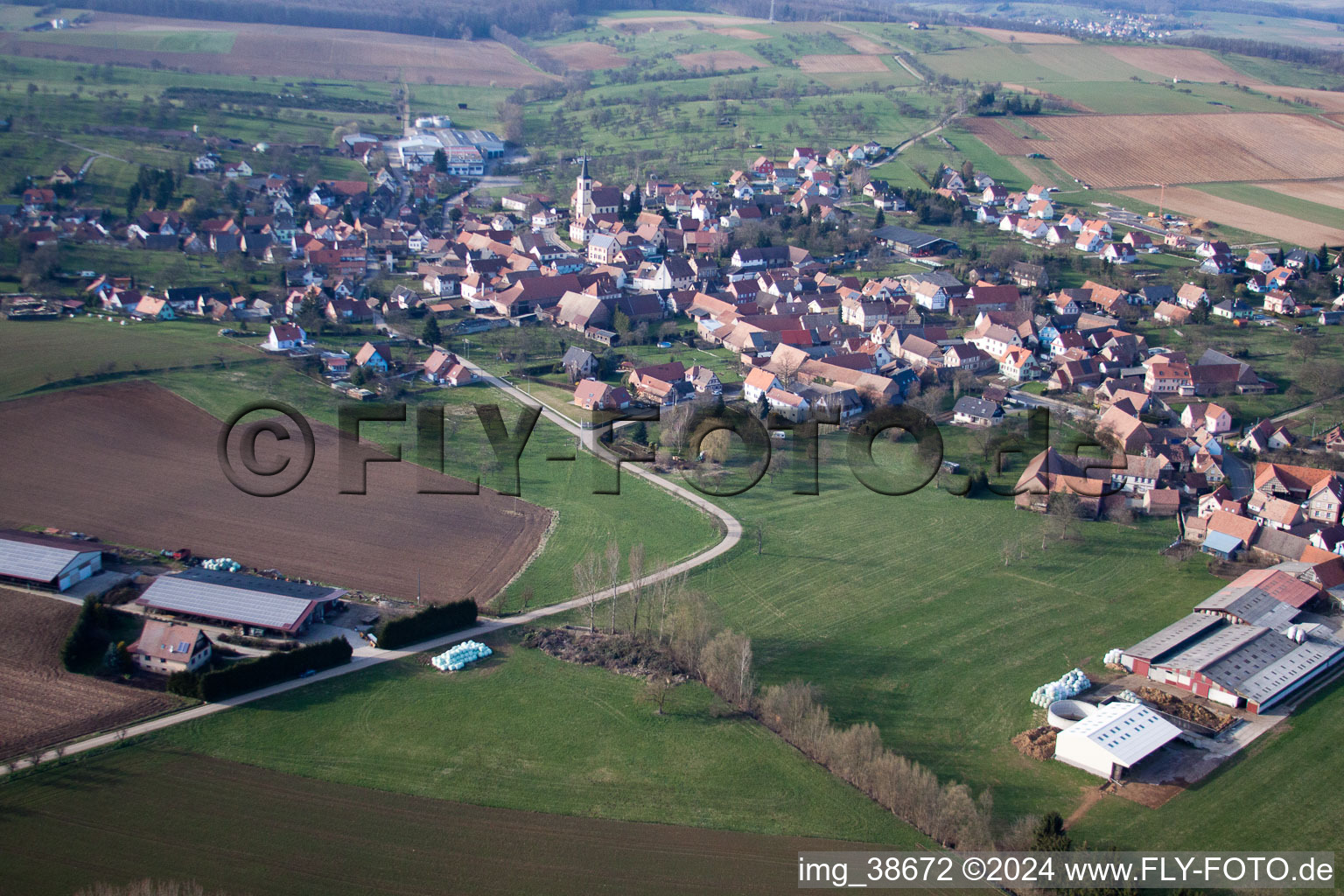 Mietesheim in the state Bas-Rhin, France out of the air