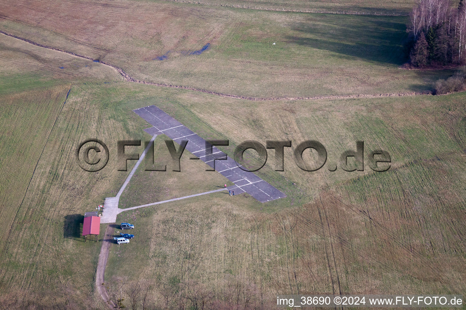 Model airfield in Griesbach in the state Bas-Rhin, France