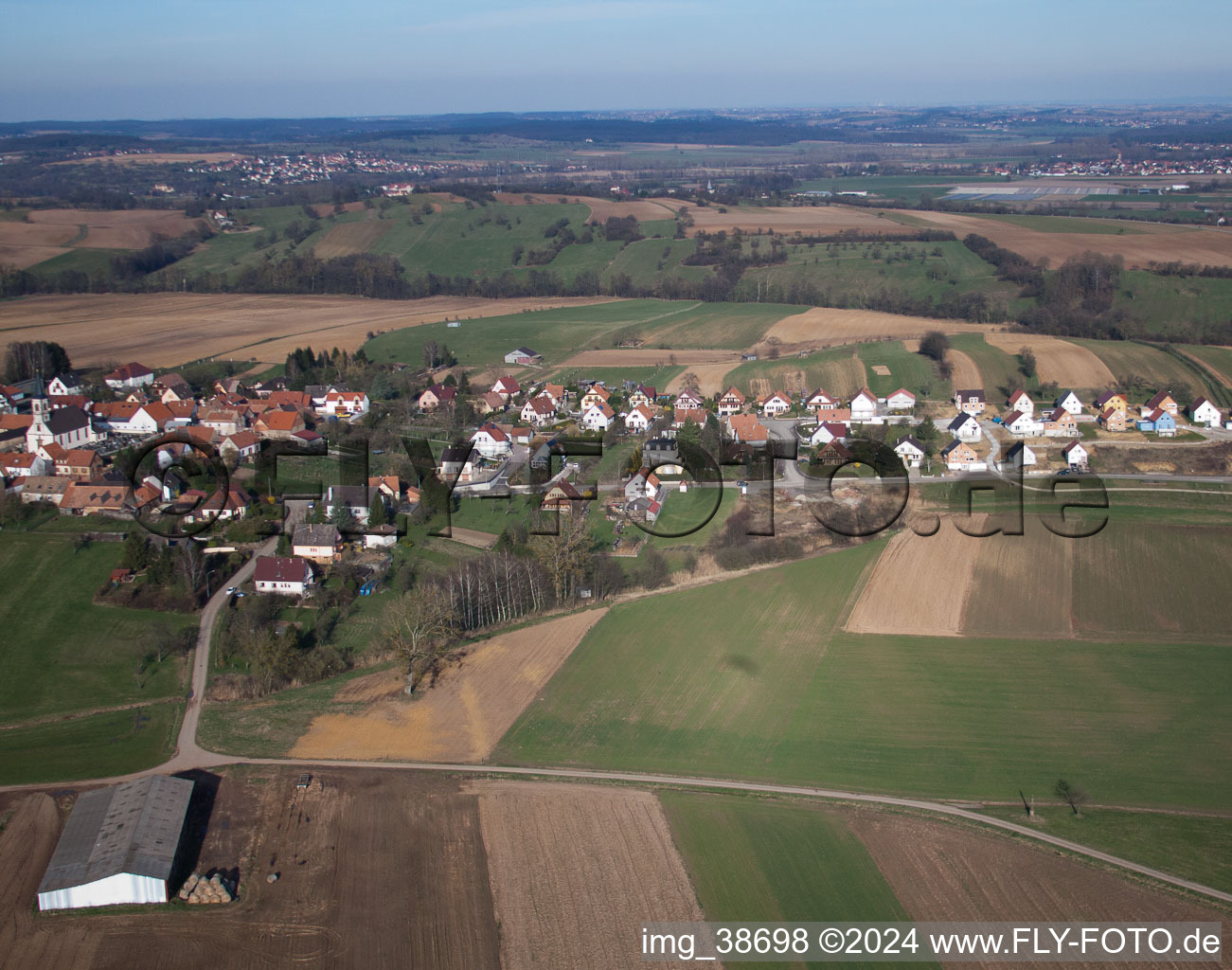 Forstheim in the state Bas-Rhin, France out of the air