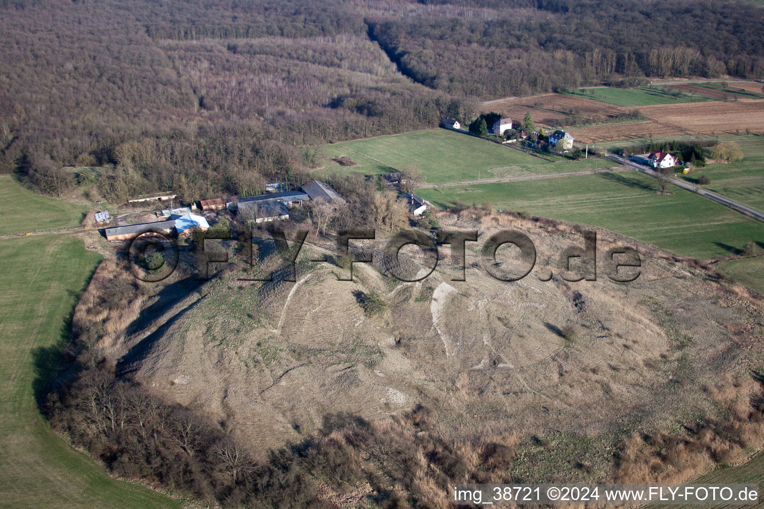 Gunstett in the state Bas-Rhin, France from the plane