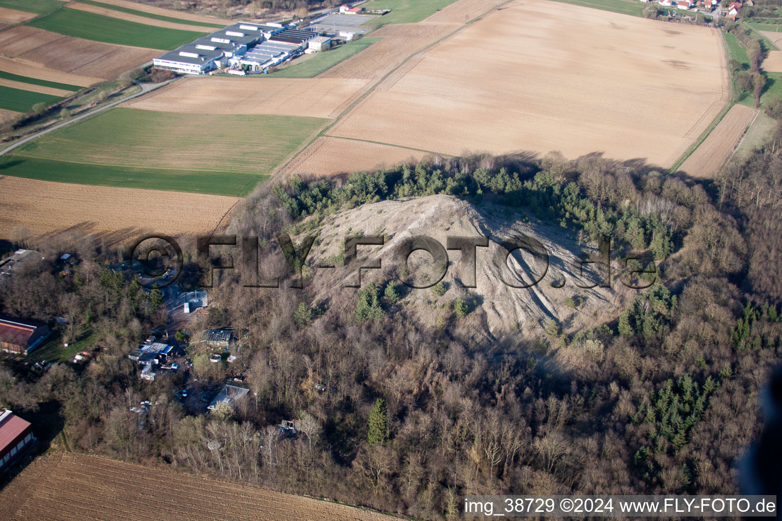 Merkwiller-Pechelbronn in the state Bas-Rhin, France from a drone