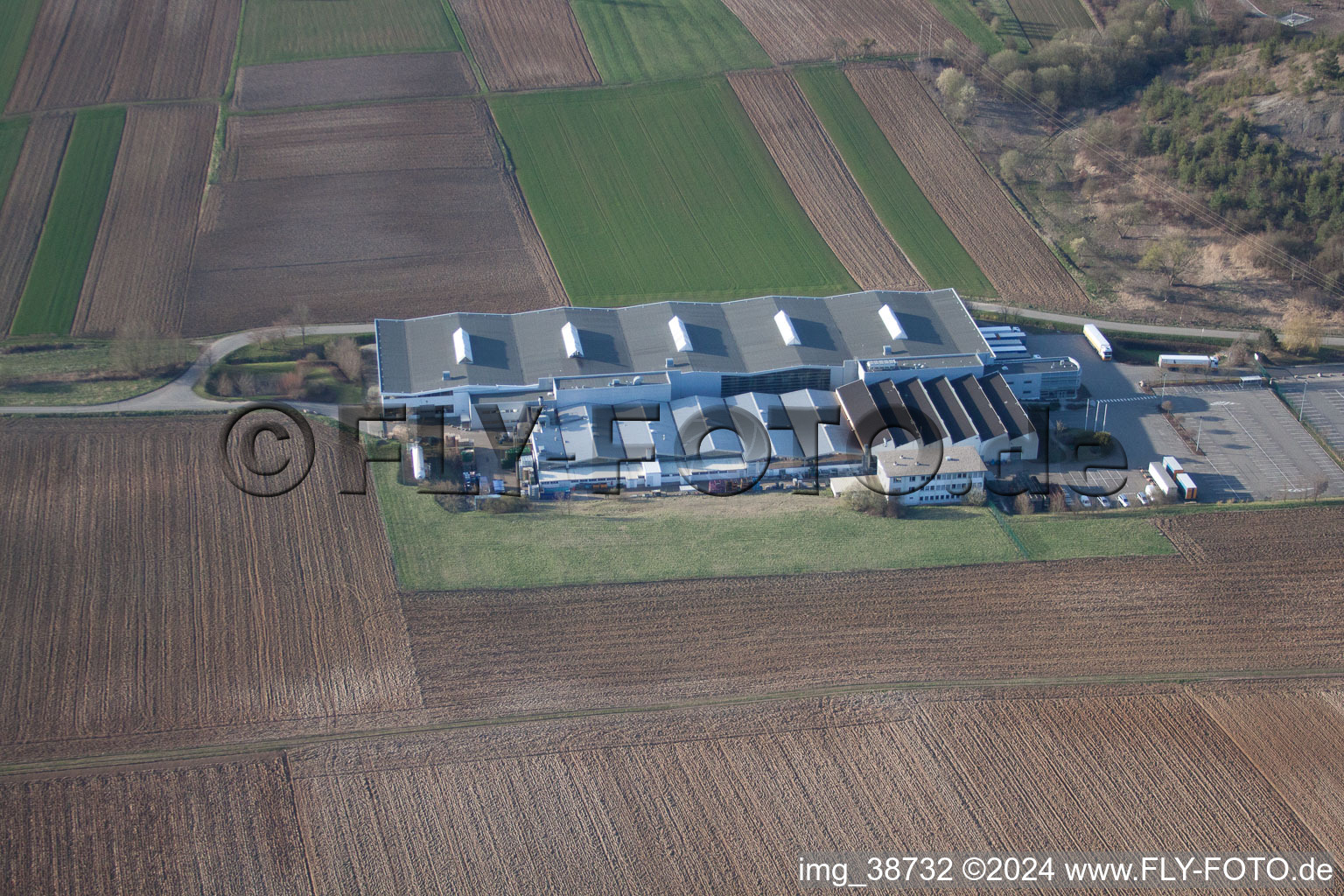 Aerial photograpy of Merkwiller-Pechelbronn in the state Bas-Rhin, France