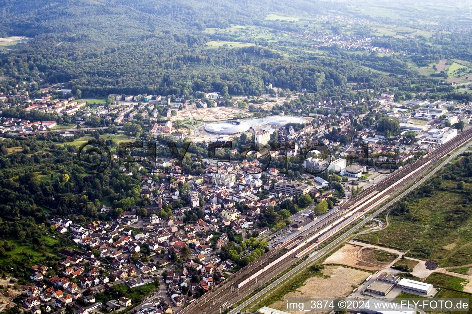 Station Baden-Baden in the district Oos in Baden-Baden in the state Baden-Wuerttemberg, Germany