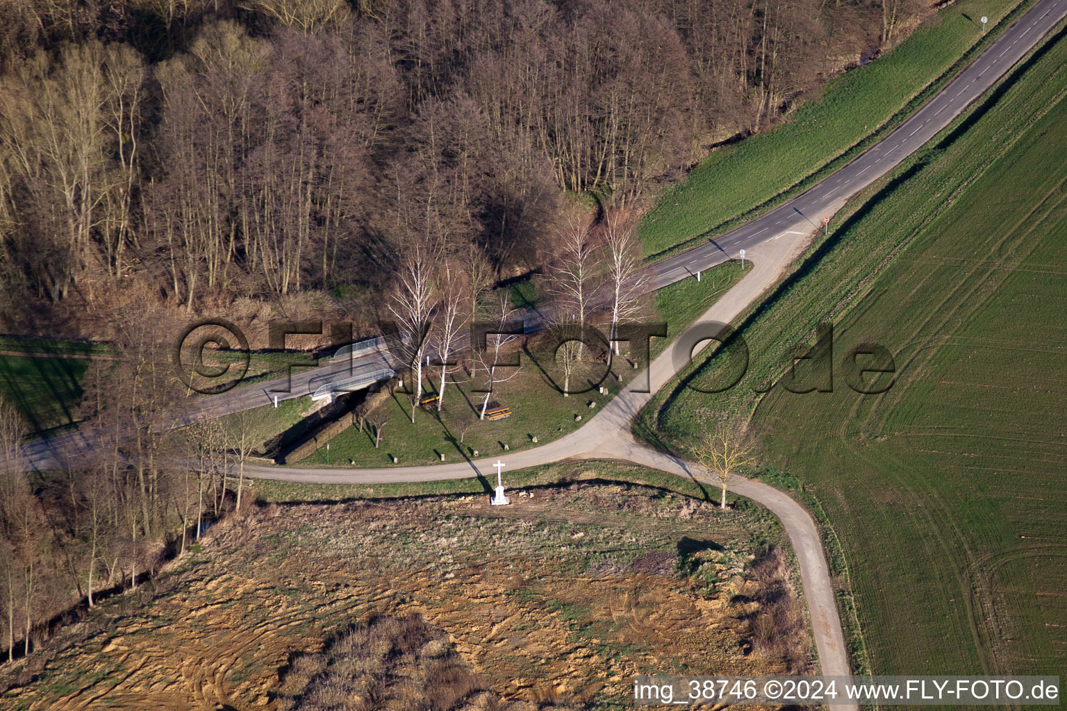 Aerial photograpy of Retschwiller in the state Bas-Rhin, France