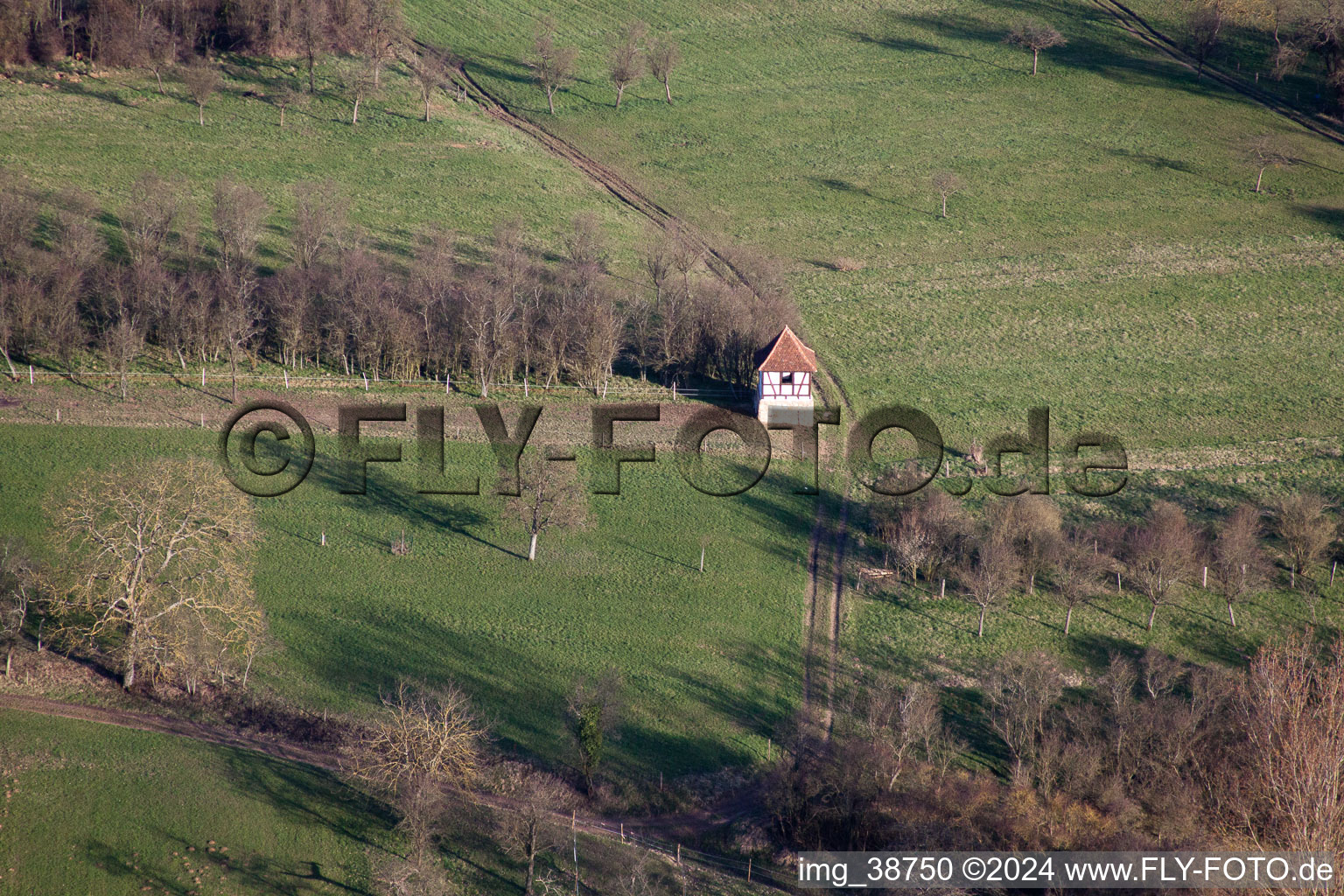 Retschwiller in the state Bas-Rhin, France from above