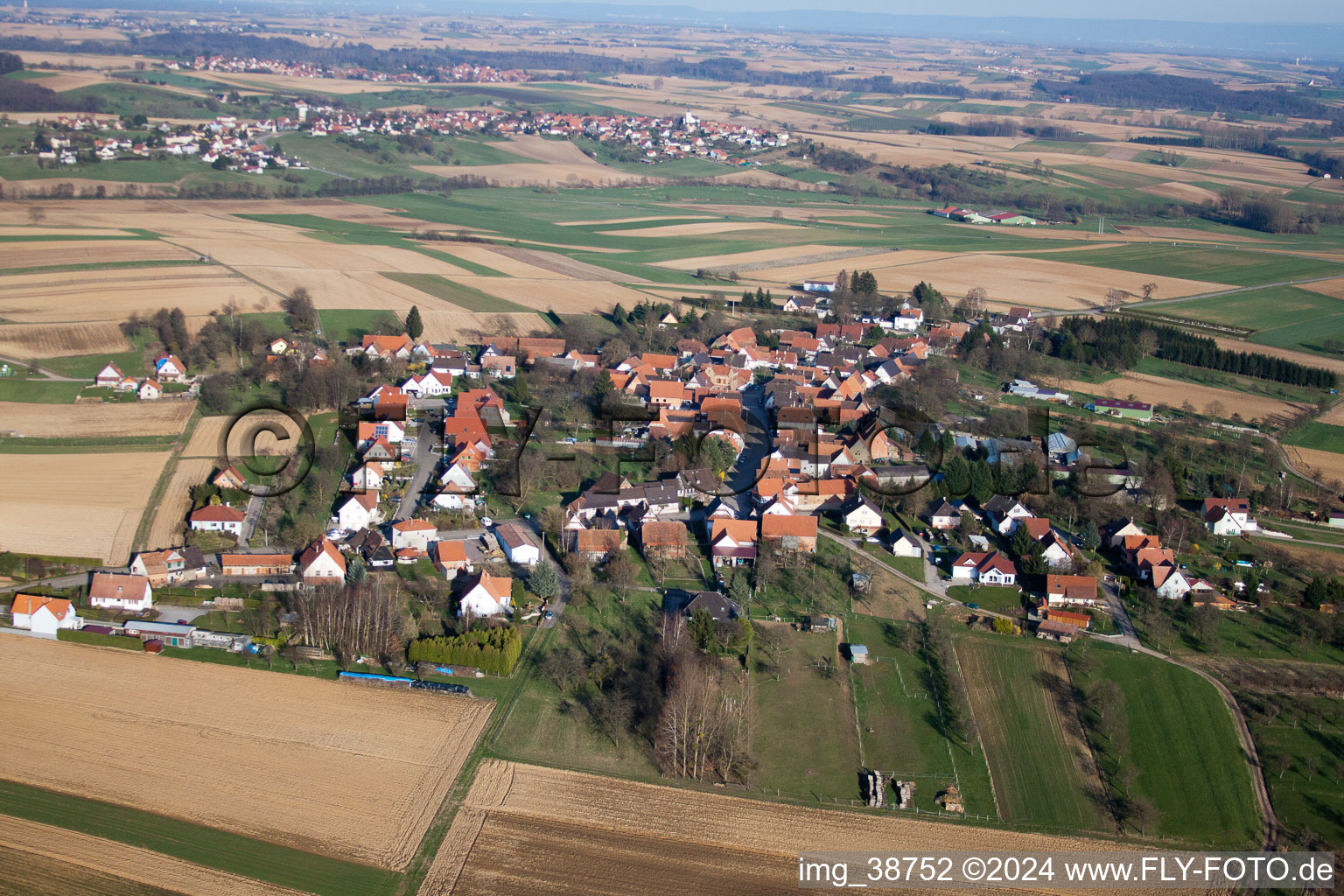 Retschwiller in the state Bas-Rhin, France out of the air