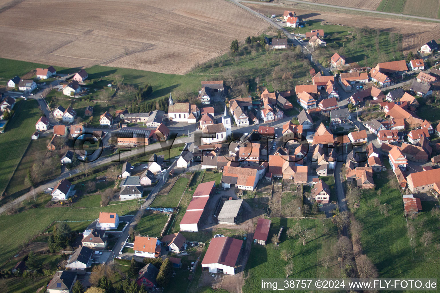 Keffenach in the state Bas-Rhin, France out of the air