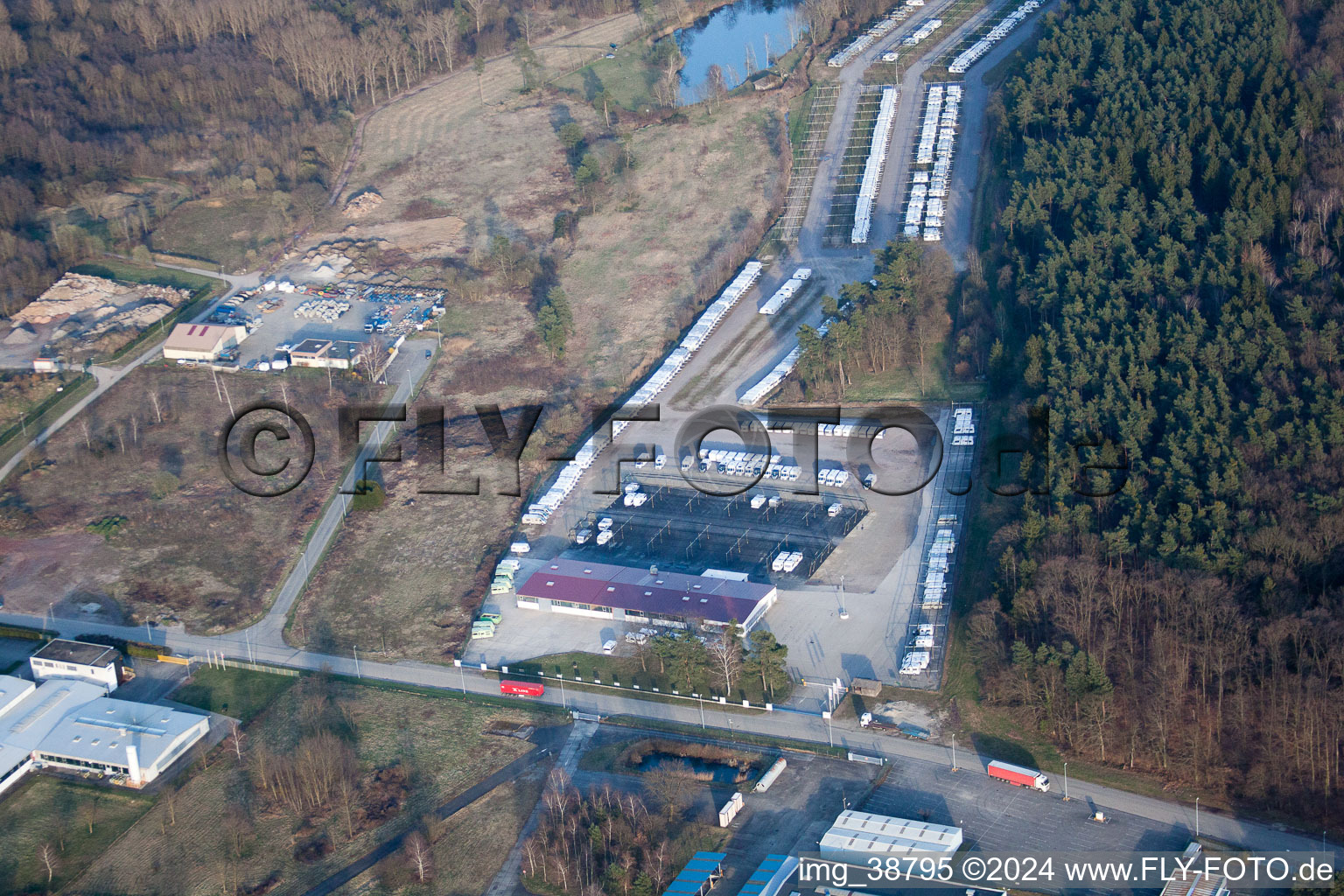 Warehouse Bürstner in the district Altenstadt in Wissembourg in the state Bas-Rhin, France