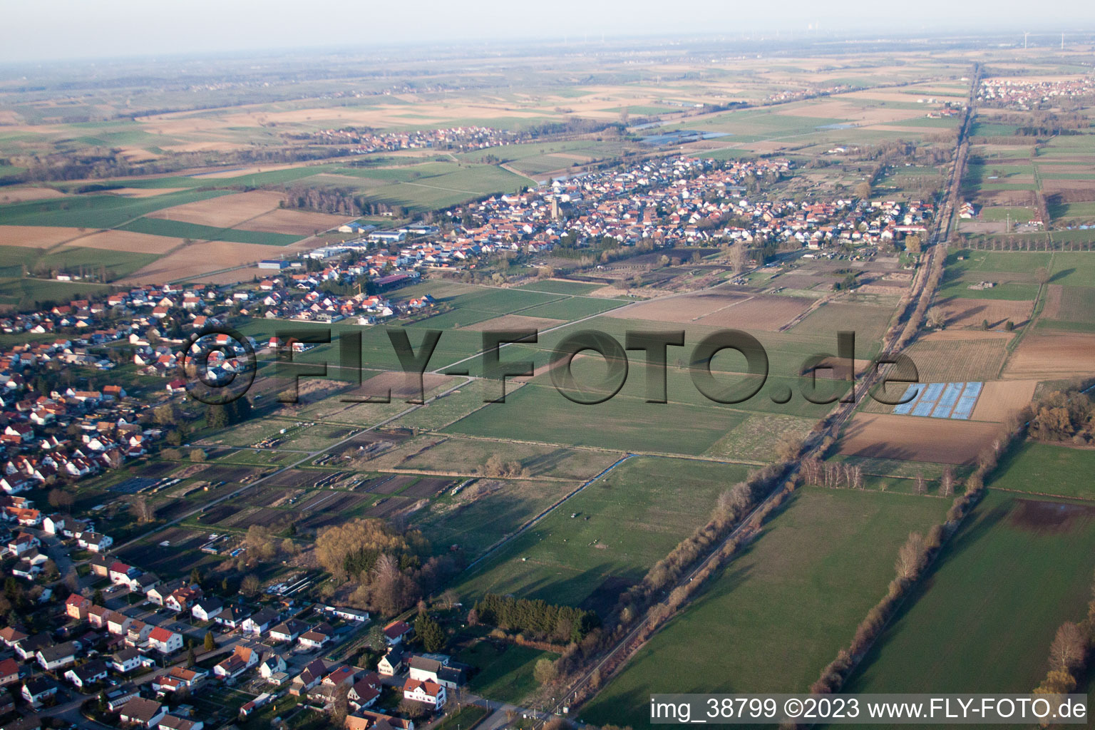 Aerial photograpy of Steinfeld in the state Rhineland-Palatinate, Germany