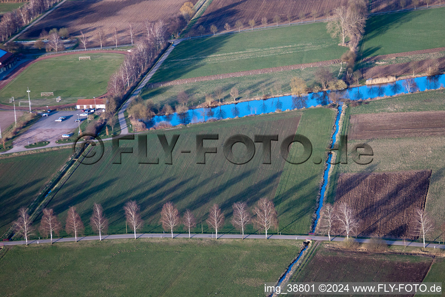 Steinfeld in the state Rhineland-Palatinate, Germany from above