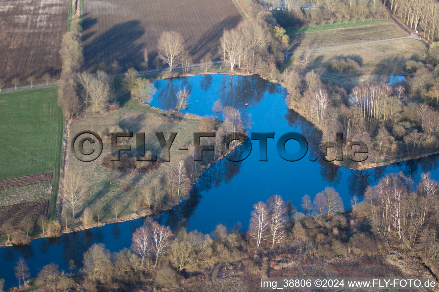 Steinfeld in the state Rhineland-Palatinate, Germany from the plane