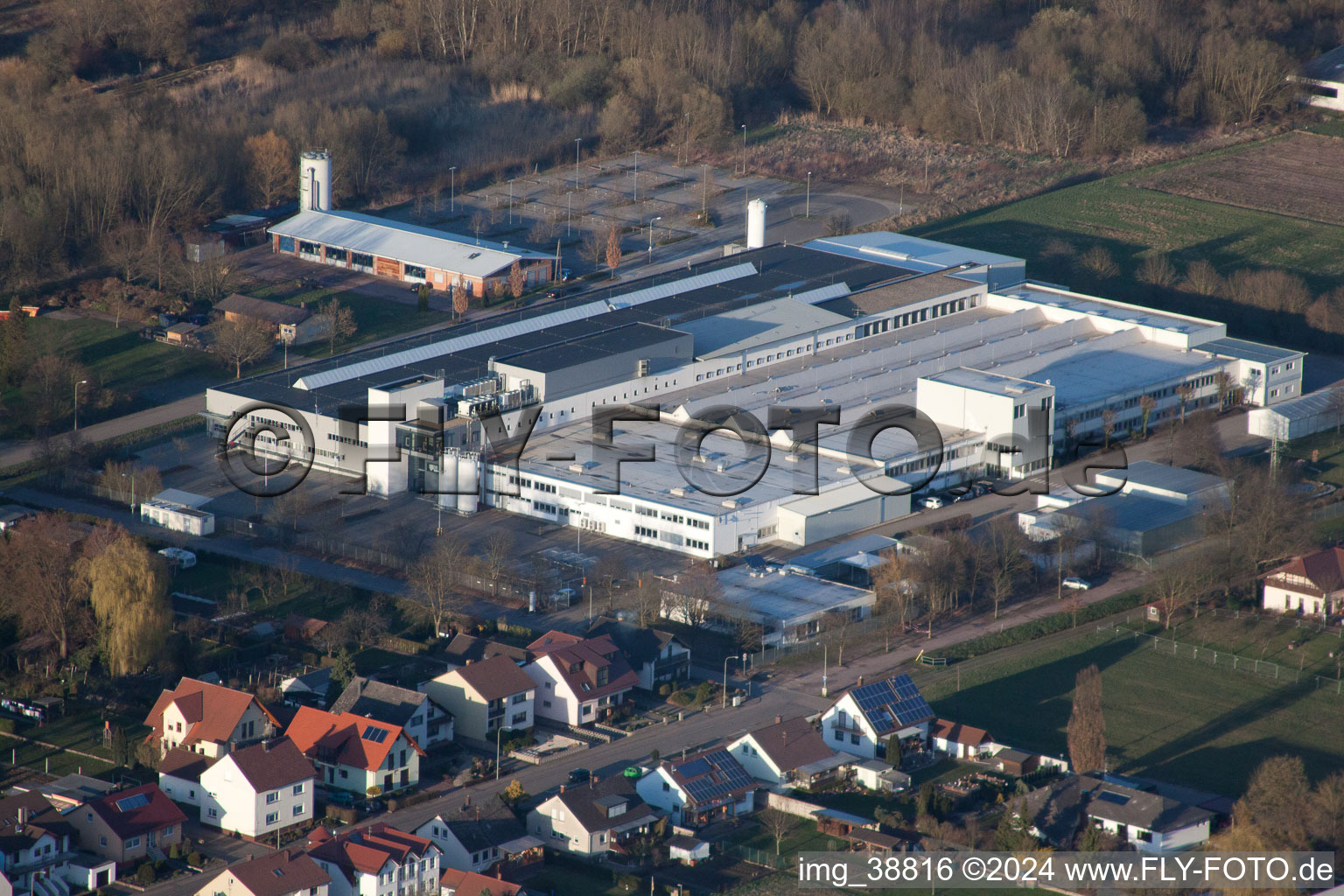 District Schaidt in Wörth am Rhein in the state Rhineland-Palatinate, Germany from a drone