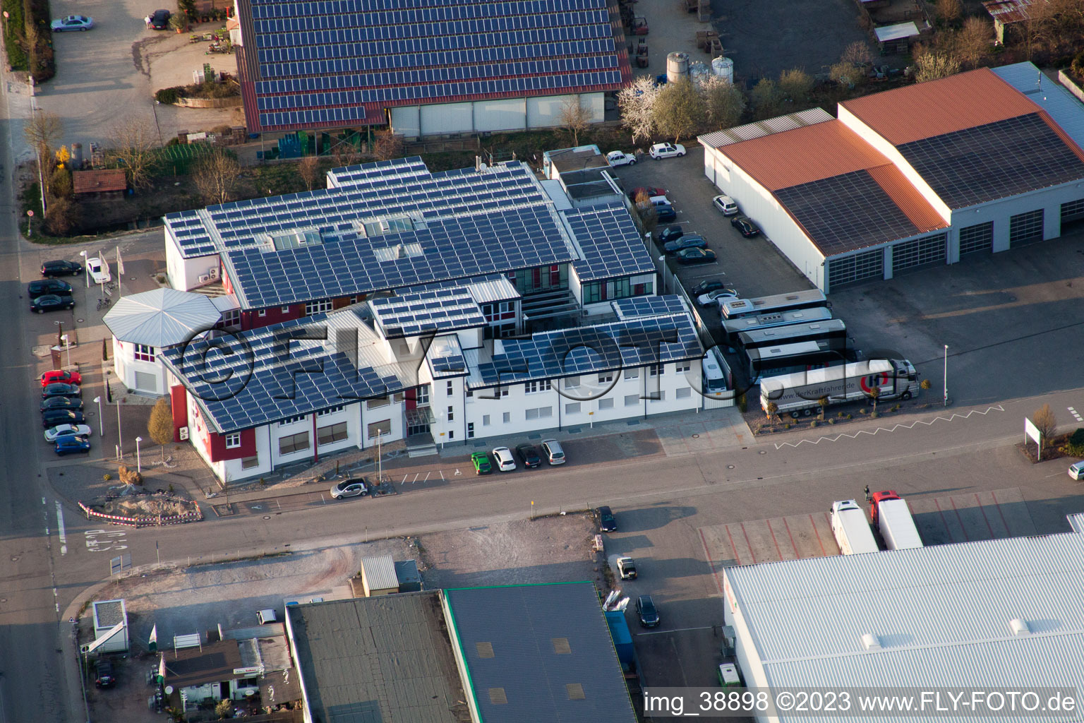 Aerial photograpy of District Herxheim in Herxheim bei Landau in the state Rhineland-Palatinate, Germany