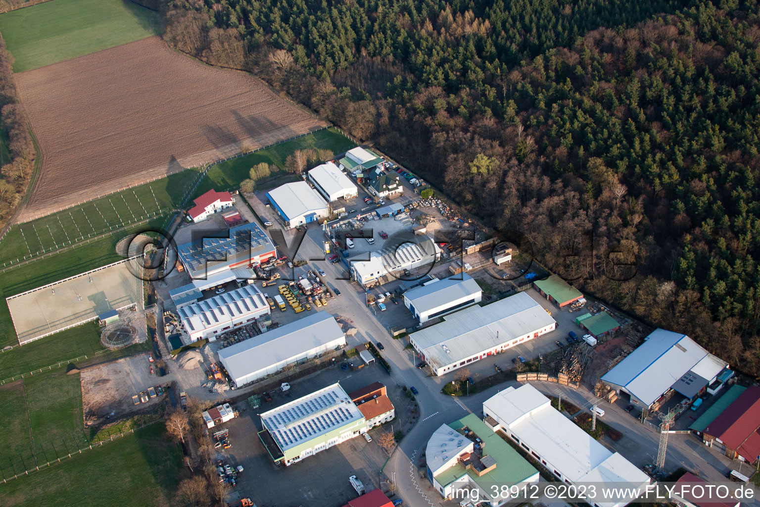 Drone image of District Herxheim in Herxheim bei Landau in the state Rhineland-Palatinate, Germany