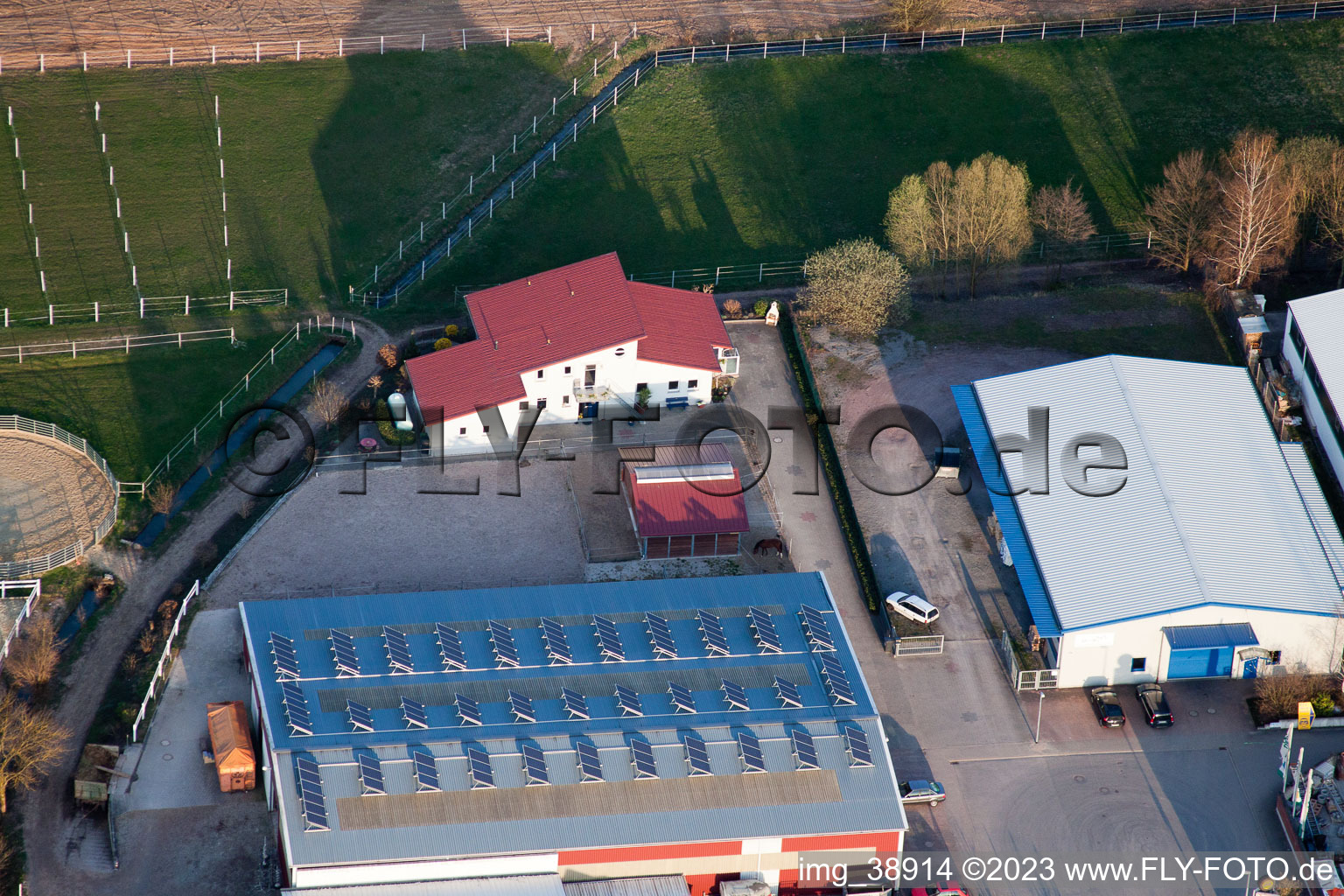 District Herxheim in Herxheim bei Landau/Pfalz in the state Rhineland-Palatinate, Germany from a drone