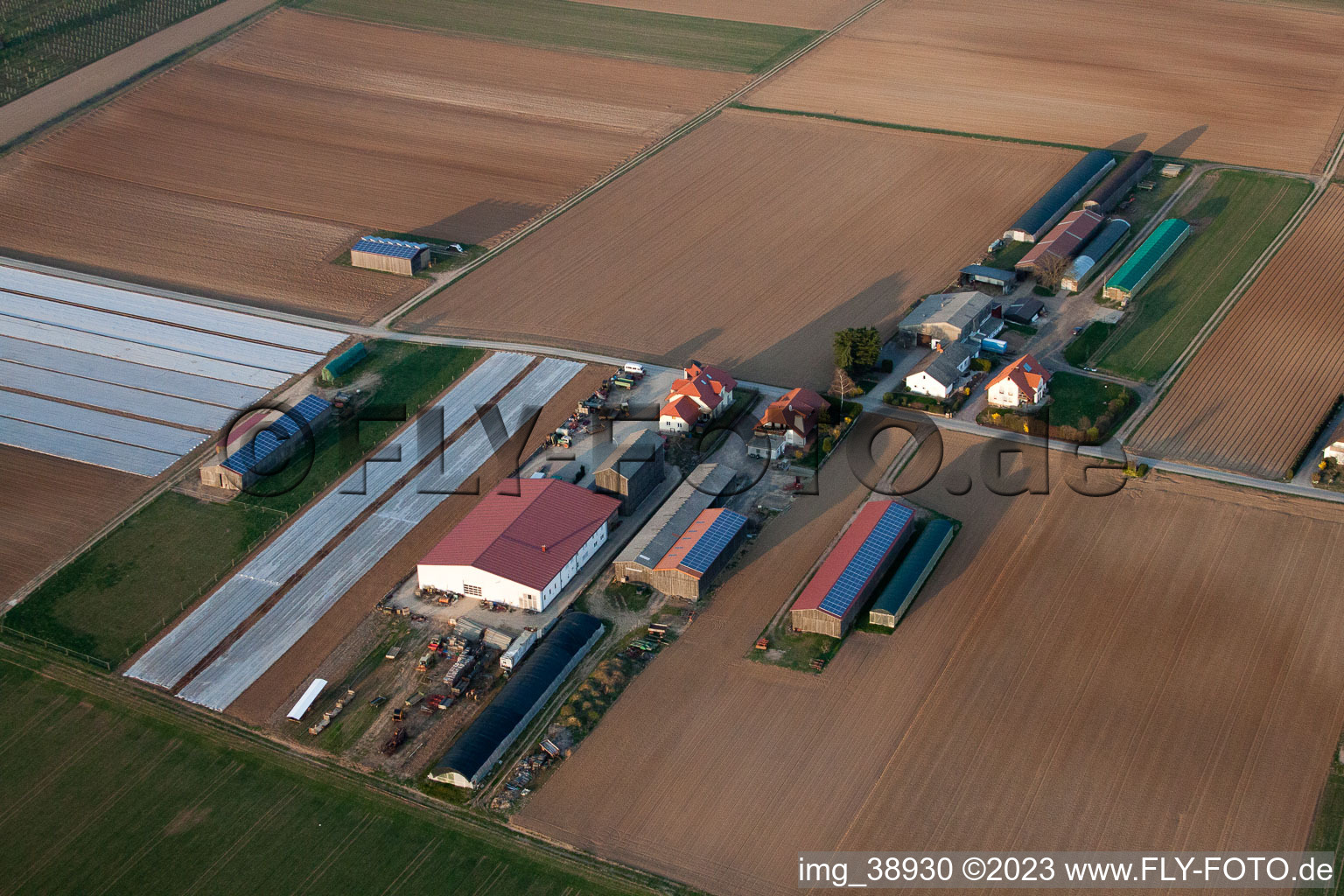 Drone image of District Herxheim in Herxheim bei Landau in the state Rhineland-Palatinate, Germany