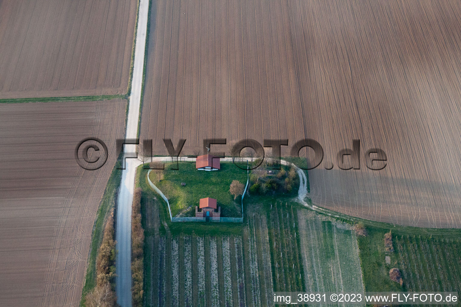 District Herxheim in Herxheim bei Landau in the state Rhineland-Palatinate, Germany from the drone perspective