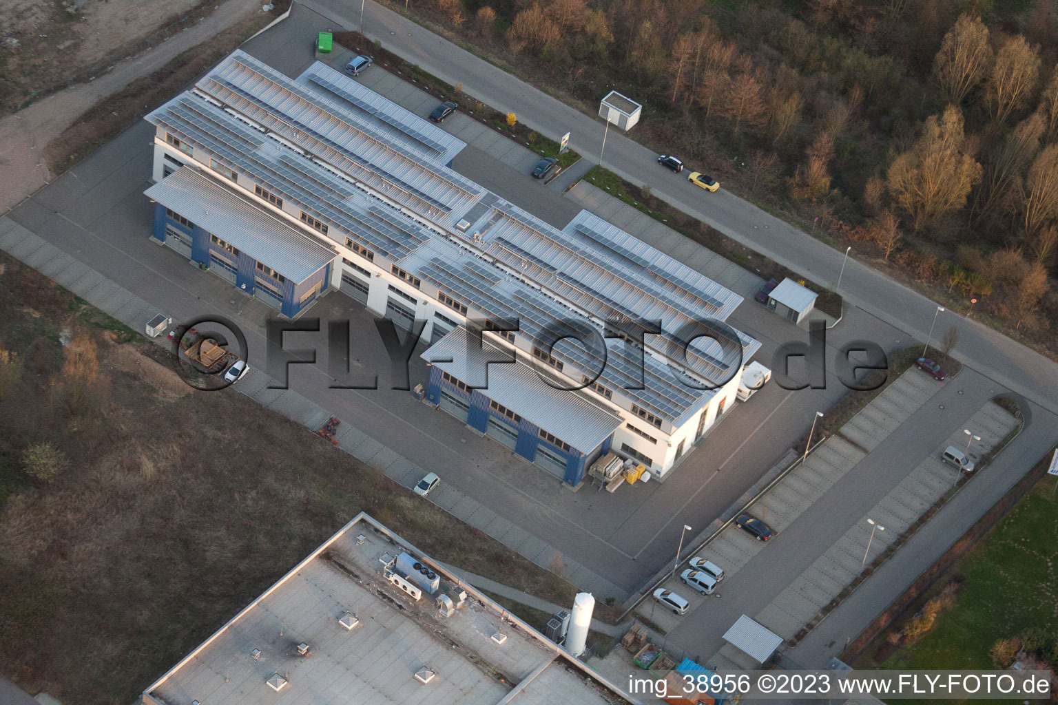 District Herxheim in Herxheim bei Landau in the state Rhineland-Palatinate, Germany viewn from the air