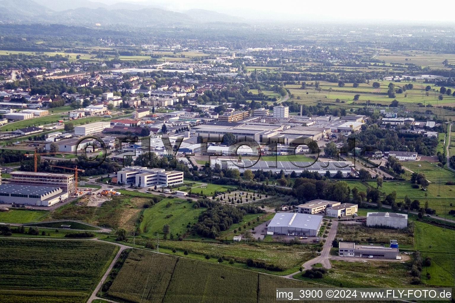 Industrial area in the district Vimbuch in Bühl in the state Baden-Wuerttemberg, Germany