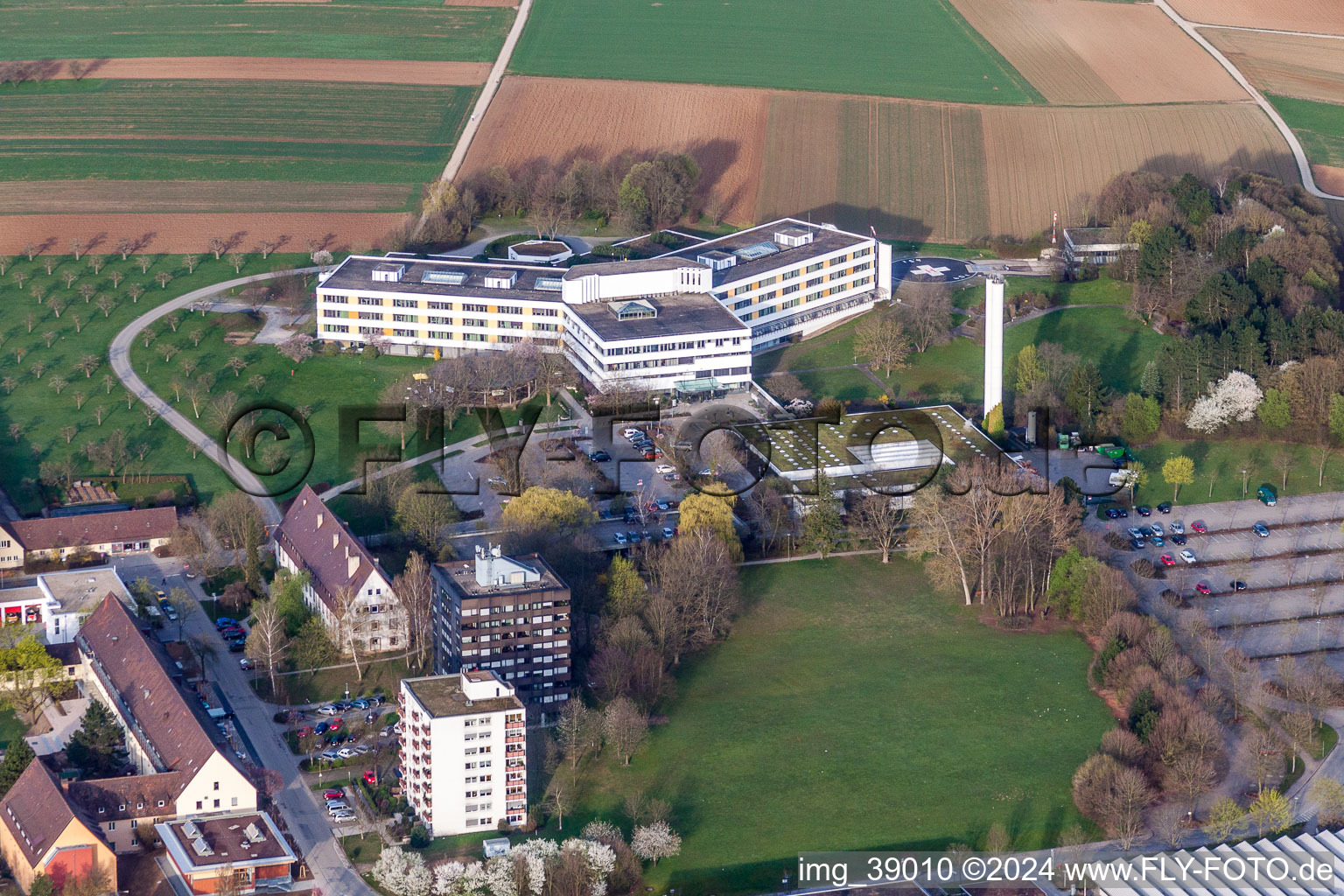 Hospital grounds of the Clinic Kreiskrankenhaus in Leonberg in the state Baden-Wurttemberg, Germany