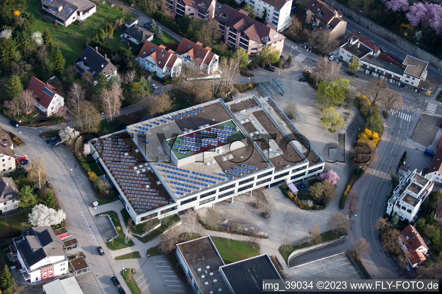 Johannes Kepler High School, Lindenstr in Leonberg in the state Baden-Wuerttemberg, Germany out of the air