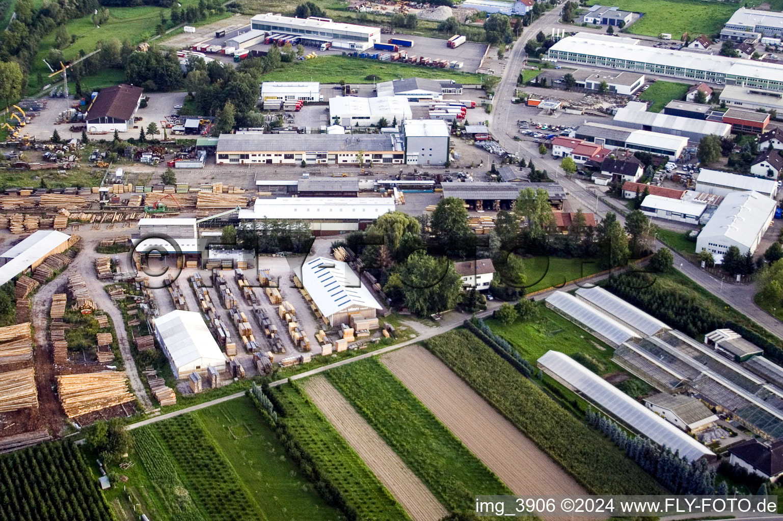 Industrial area in the district Vimbuch in Bühl in the state Baden-Wuerttemberg, Germany